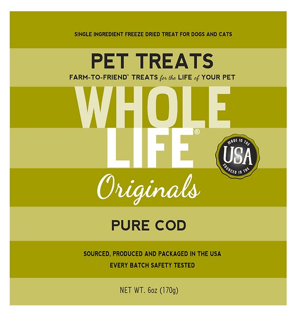 Whole Life Pure Cod Freeze-Dried Dog & Cat Treats, 6-oz box