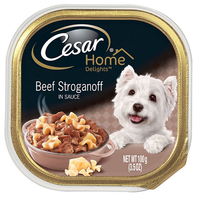 Cesar Home Delights Beef Stroganoff Dog Food Trays, 3.5-oz, case of 24