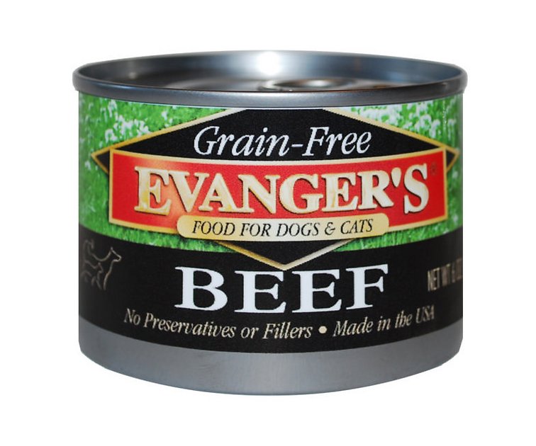 Evanger's Grain-Free Beef Canned Dog & Cat Food, 6-oz, case of 24