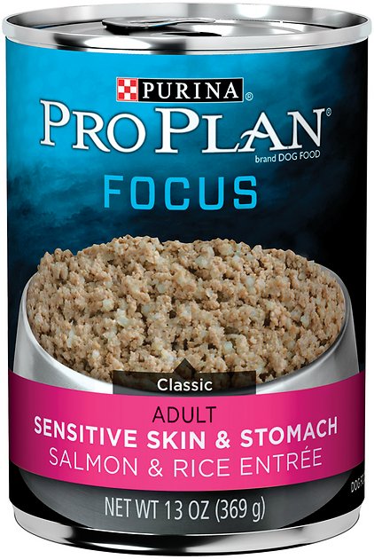 Purina Pro Plan Select Adult Classic Sensitive Skin & Stomach Salmon & Rice Entree Canned Dog Food, 13-oz, case of 12