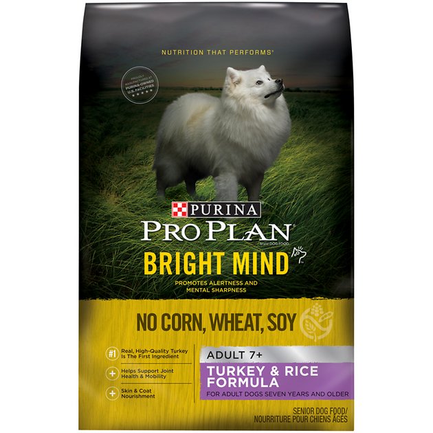 Purina Pro Plan Bright Mind Adult 7+ Turkey & Rice Formula Dry Dog Food