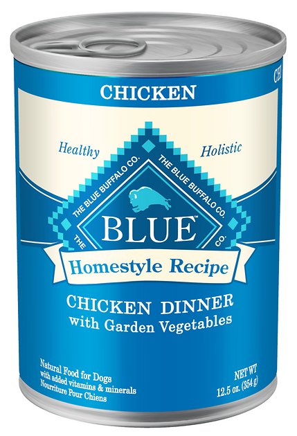 Blue Buffalo Homestyle Recipe Chicken Dinner with Garden Vegetables & Brown Rice Canned Dog Food, 12.5-oz, case of 12