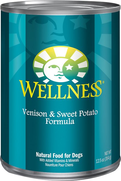 Wellness Complete Health Venison & Sweet Potato Formula Canned Dog Food, 12.5-oz, case of 12