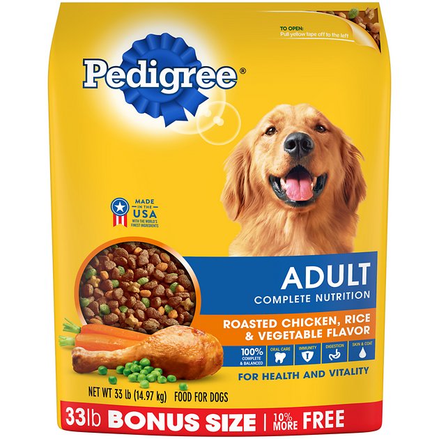 Pedigree Adult Complete Nutrition Roasted Chicken, Rice & Vegetable Flavor Dry Dog Food