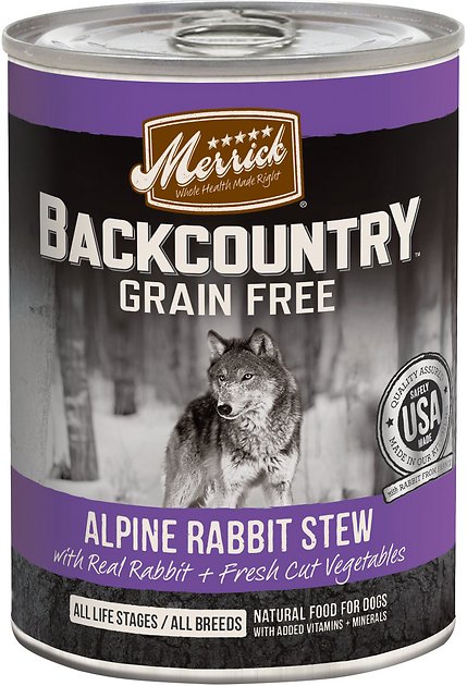 Merrick Backcountry Grain-Free Alpine Rabbit Stew Canned Dog Food, 12.7-oz, case of 12