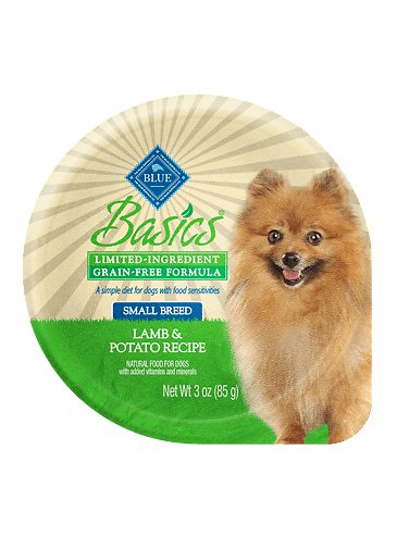 Blue Buffalo Basics Limited Ingredient Grain-Free Lamb & Potato Small Breed Adult Wet Dog Food, 3-oz, case of 12