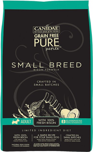 CANIDAE Grain-Free Limited Ingredient Diet PURE Petite Bison Formula Small Breed Dry Dog Food