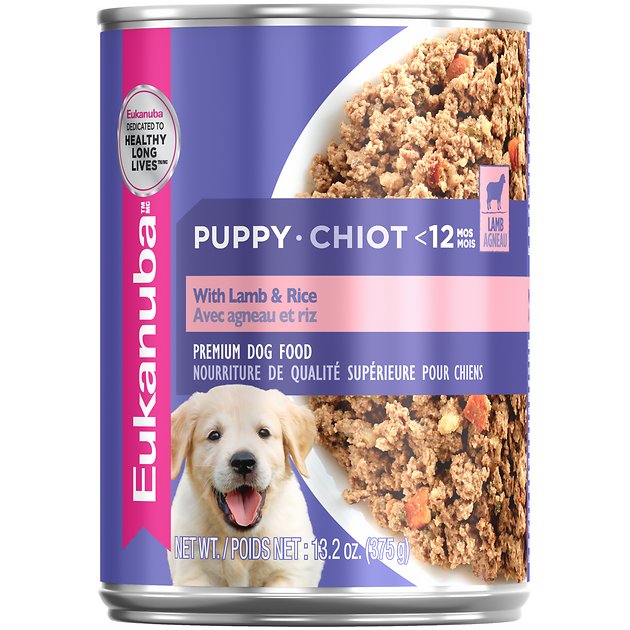 Eukanuba Puppy Lamb & Rice Formula Canned Dog Food, 13.2-oz, case of 12