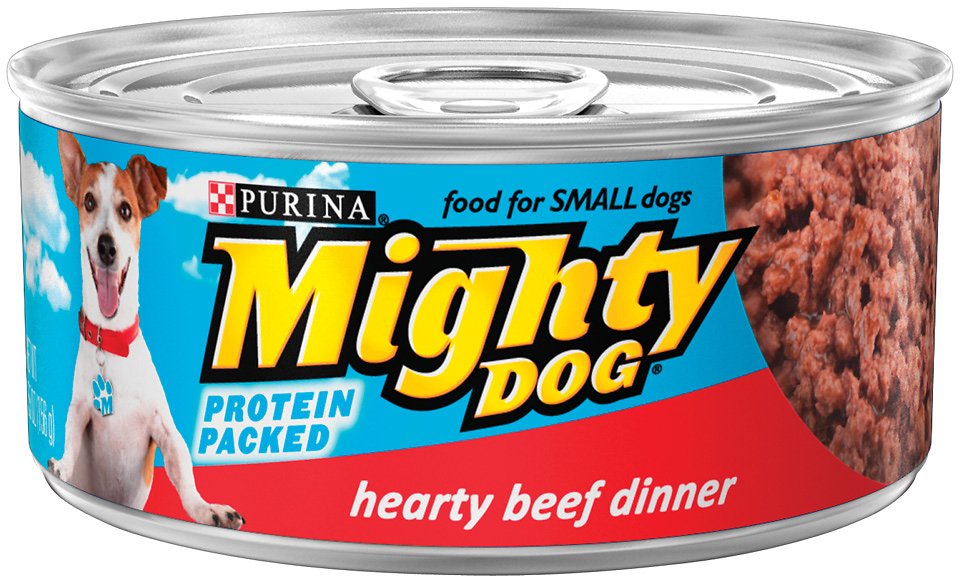 Mighty Dog Hearty Beef Dinner Canned Dog Food, 5.5-oz, case of 24