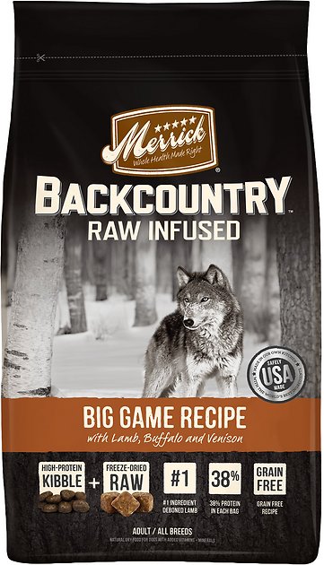 Merrick Backcountry Raw Infused Big Game Recipe with Lamb, Buffalo & Venison Grain-Free Dry Dog Food