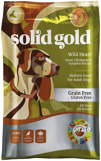 Solid Gold Wild Heart Quail, Chickpeas & Pumpkin Recipe Grain-Free Adult Dry Dog Food