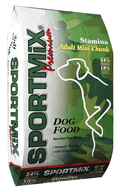 SPORTMiX Stamina Mini Chunk Adult Dry Dog Food, 50-lb bag