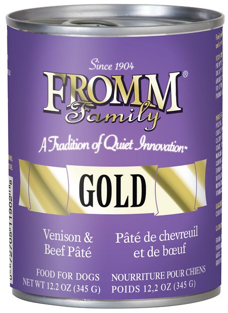 Fromm Gold Venison & Beef Pate Canned Dog Food, 12-oz, case of 12