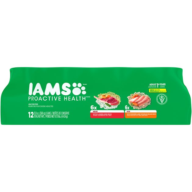 Iams Proactive Health Chicken & Whole Grain Rice and Lamb & Rice Adult Multipack Canned Dog Food