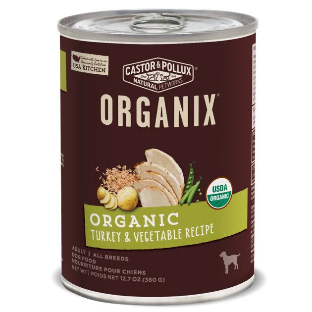 Castor & Pollux Organix Organic Turkey & Vegetable Recipe Adult Canned Dog Food, 12.7-oz, case of 12