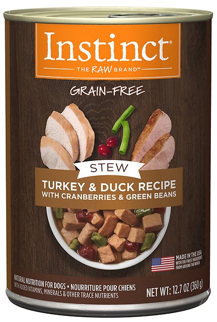 Instinct by Nature's Variety Stew Grain-Free Turkey & Duck with Cranberries & Green Beans Recipe Canned Dog Food, 12.7-oz, case of 6