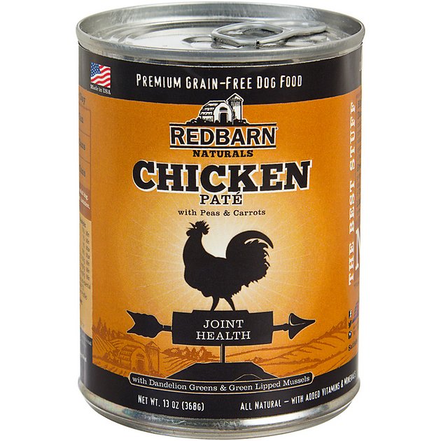 Redbarn Naturals Chicken Pate Joint Health Grain-Free Canned Dog Food, 13-oz, case of 12