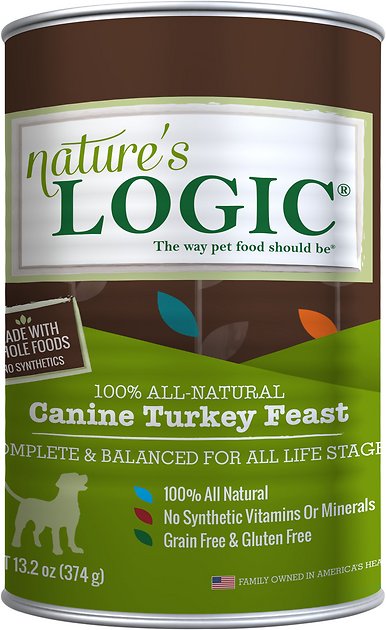 Nature's Logic Canine Turkey Feast Grain-Free Canned Dog Food, 13.2 oz, case of 12