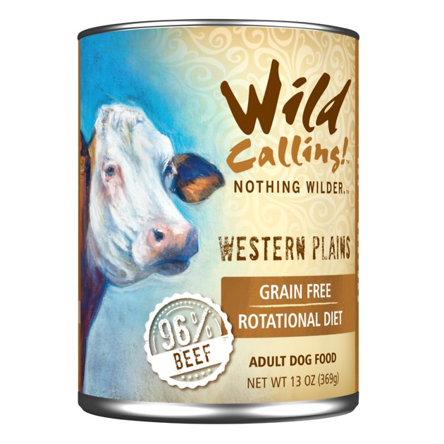 Wild Calling Western Plains 96% Beef Grain-Free Adult Canned Dog Food, 13-oz, case of 12