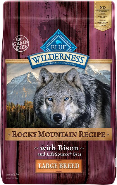 Blue Buffalo Wilderness Rocky Mountain Recipe with Bison Adult Large Breed Grain-Free Dry Dog Food, 22-lb bag