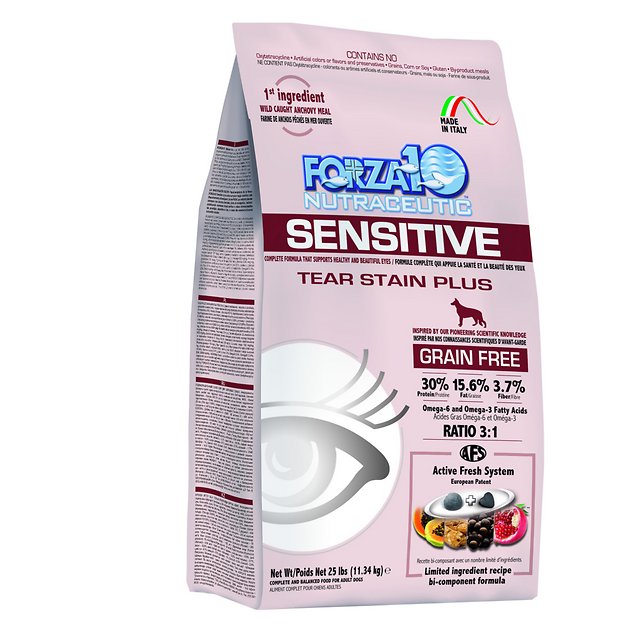 Forza10 Sensitive Tear Stain Plus Grain-Free Dry Dog Food, 25-lb bag