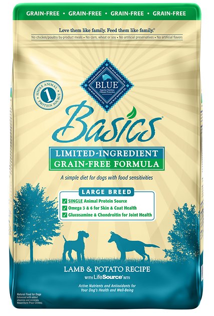 Blue Buffalo Basics Limited Ingredient Grain-Free Formula Lamb & Potato Recipe Large Breed Adult Dry Dog Food, 22-lb bag