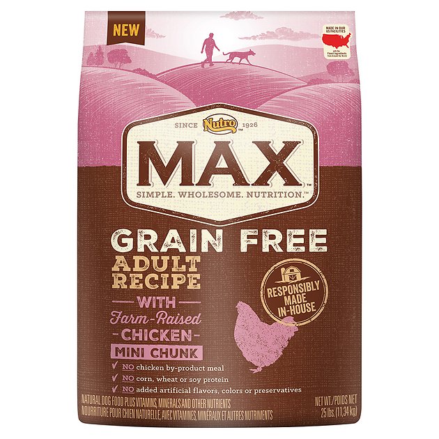 Nutro Max Grain-Free Mini Chunk Adult Recipe with Farm-Raised Chicken Dry Dog Food