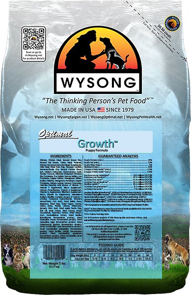 Wysong Optimal Growth Dry Dog Food, 5-lb bag