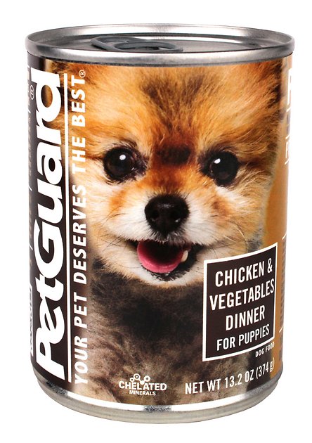 PetGuard Chicken & Vegetables Puppy Dinner Canned Dog Food, 14-oz, case of 12