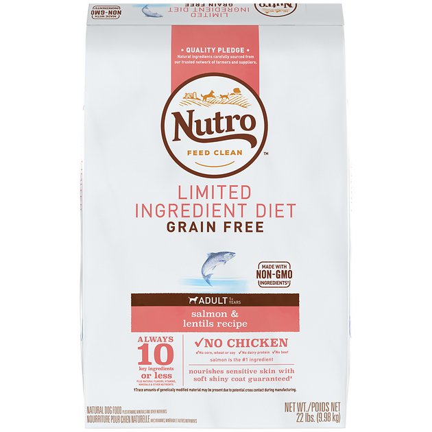 Nutro Limited Ingredient Diet Grain-Free Adult Salmon & Lentils Recipe Dog Food