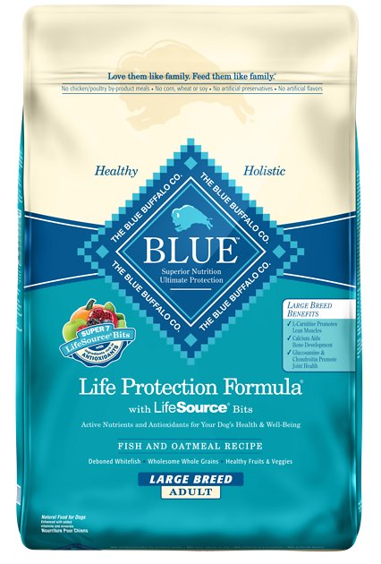 Blue Buffalo Life Protection Formula Large Breed Adult Fish & Oatmeal Recipe Dry Dog Food, 30-lb bag