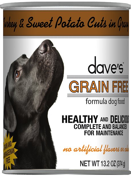 Dave's Pet Food Grain-Free Turkey & Sweet Potato Cuts in Gravy Canned Dog Food, 13-oz, case of 12