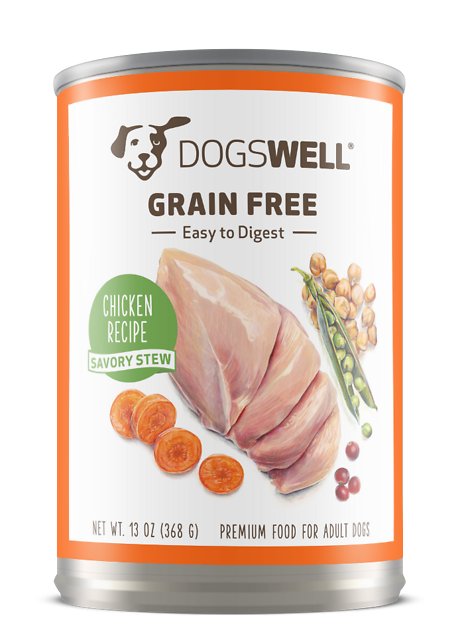 Dogswell Grain-Free Savory Stew Chicken Recipe Canned Dog Food, 13-oz, case of 12