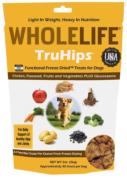 Whole Life TruHips Freeze-Dried Dog Treats, 2-oz bag