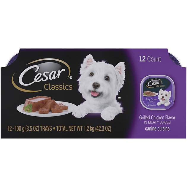 Cesar Canine Cuisine Grilled Chicken Flavor Dog Food Trays, 3.5-oz, case of 12