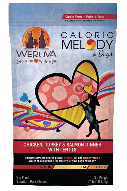 Weruva Caloric Melody Chicken, Turkey & Salmon Dinner with Lentils Grain-Free Dry Dog Food