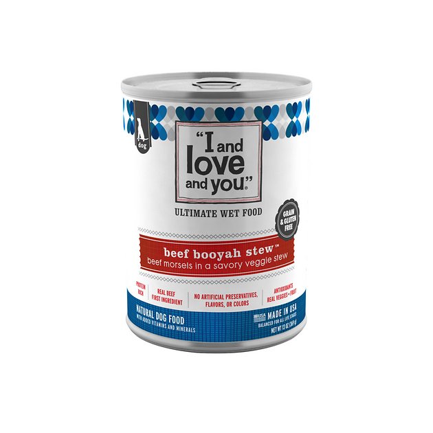 I and Love and You Beef Booyah Stew Grain-Free Canned Dog Food, 13-oz, case of 12