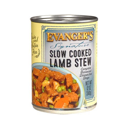 Evanger's Signature Series Slow Cooked Lamb Stew Grain-Free Canned Dog Food, 12-oz, case of 12