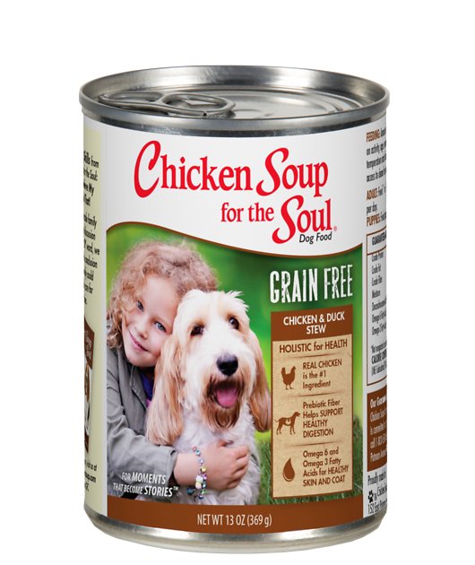 Chicken Soup for the Soul Chicken & Duck Stew Grain-Free Canned Dog Food, 13-oz, case of 12