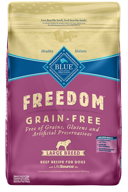 Blue Buffalo Freedom Large Breed Adult Beef Recipe Grain-Free Dry Dog Food, 24-lb bag