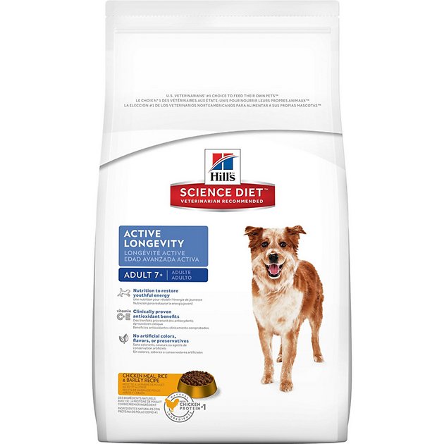 Hill's Science Diet Adult 7+ Active Longevity Chicken Meal, Rice & Barley Recipe Dry Dog Food