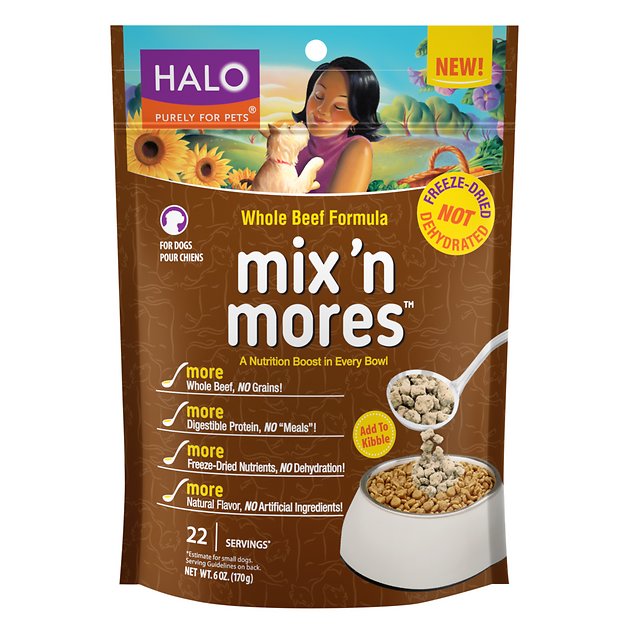 Halo Mix'n Mores Freeze-Dried Whole Beef Dog Food Topper