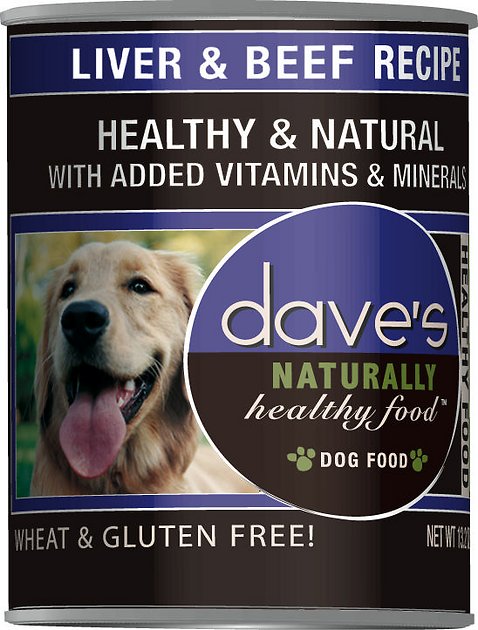 Dave's Pet Food Naturally Healthy Liver & Beef Recipe Canned Dog Food, 13-oz, case of 12