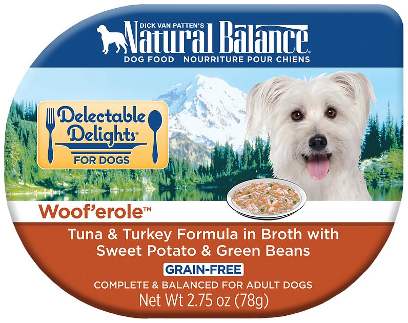 Natural Balance Delectable Delights Woof'erole Grain-Free Wet Dog Food, 2.75-oz tubs, case of 24