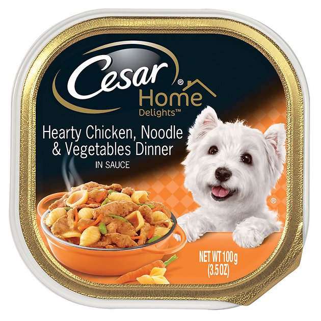 Cesar Home Delights  Hearty Chicken Noodle Dog Food Trays, 3.5-oz, case of 24