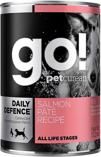 Go! Daily Defence Salmon Pate Recipe Canned Dog Food, 13.2-oz, case of 12