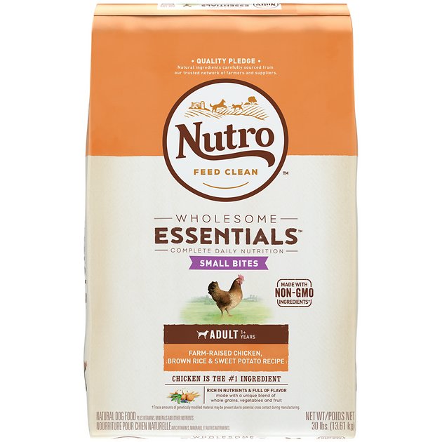 Nutro Wholesome Essentials  Small Bites Adult Farm-Raised Chicken, Brown Rice & Sweet Potato Recipe