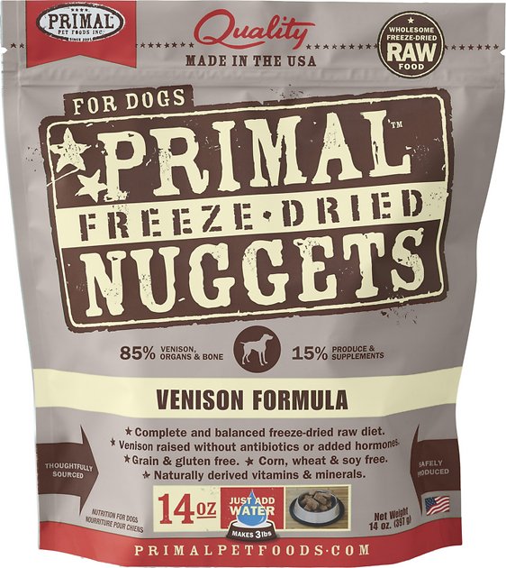 Primal Venison Nuggets Grain-Free Freeze-Dried Dog Food