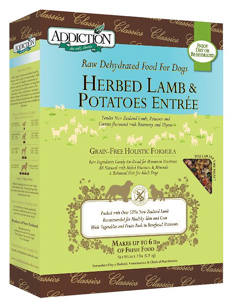 Addiction Grain-Free Herbed Lamb & Potatoes Raw Dehydrated Dog Food