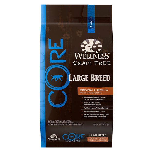 Wellness CORE Grain-Free Large Breed Chicken & Turkey Recipe Recipe Recipe Dry Dog Food